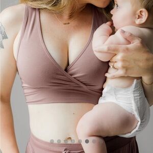 Kindred Bravely French terry racerback nursing sleep bra